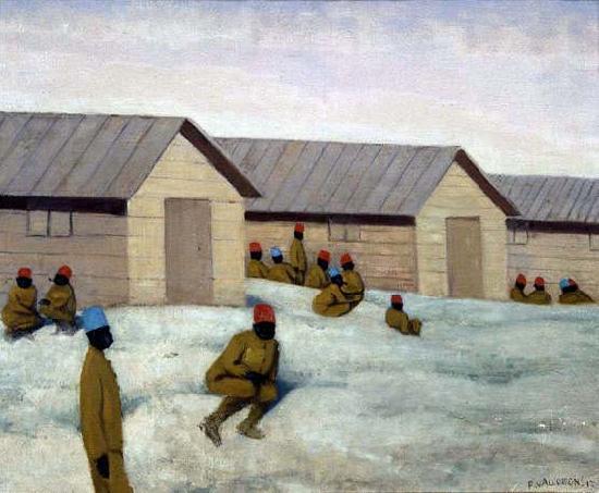 Felix Vallotton Senegalese Soldiers at the camp of Mailly, oil painting picture